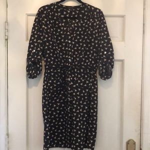 Adorable Spense black dress with tan hummingbirds!